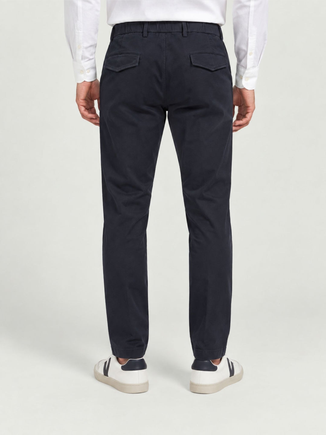 Pantalone con coulisse in cotone blu navy P002CO0461M 7000 ANDREA MORANDO 