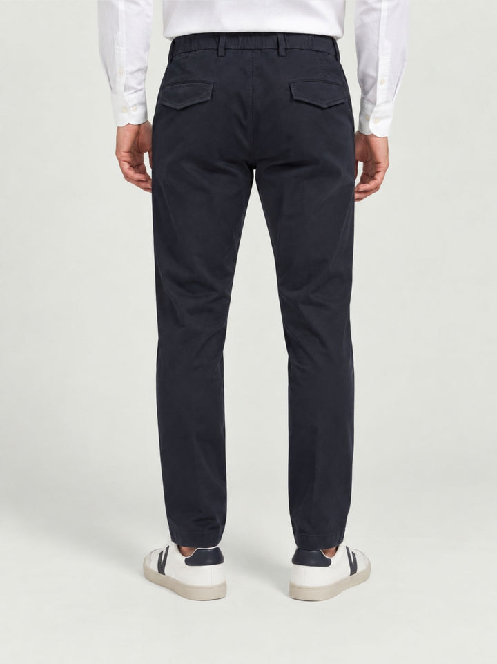 Pantalone con coulisse in cotone blu navy P002CO0461M 7000 ANDREA MORANDO 