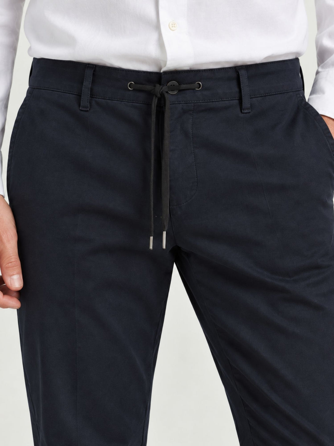 Pantalone con coulisse in cotone blu navy P002CO0461M 7000 ANDREA MORANDO 