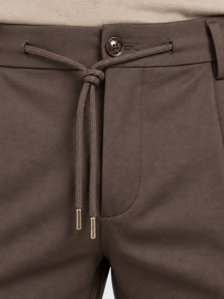 Pantalone chino con coulisse moro P002LY0013M 2000 ANDREA MORANDO 