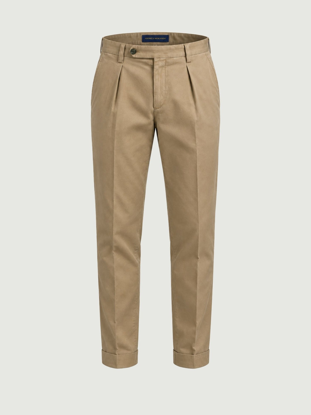 Pantalone chino con pinces fango P003CO0457M 2011 ANDREA MORANDO 