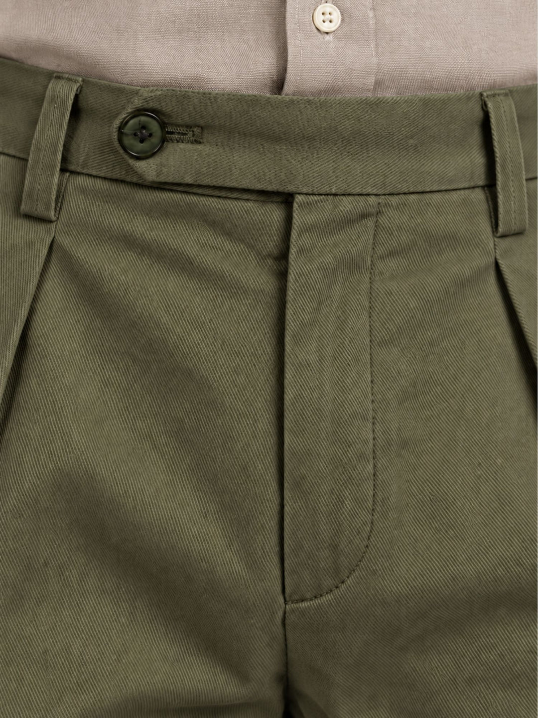 Pantalone chino con pinces militare P003CO0457M 4017 ANDREA MORANDO 