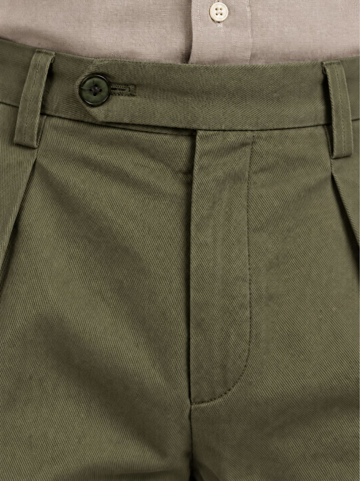 Pantalone chino con pinces militare P003CO0457M 4017 ANDREA MORANDO 