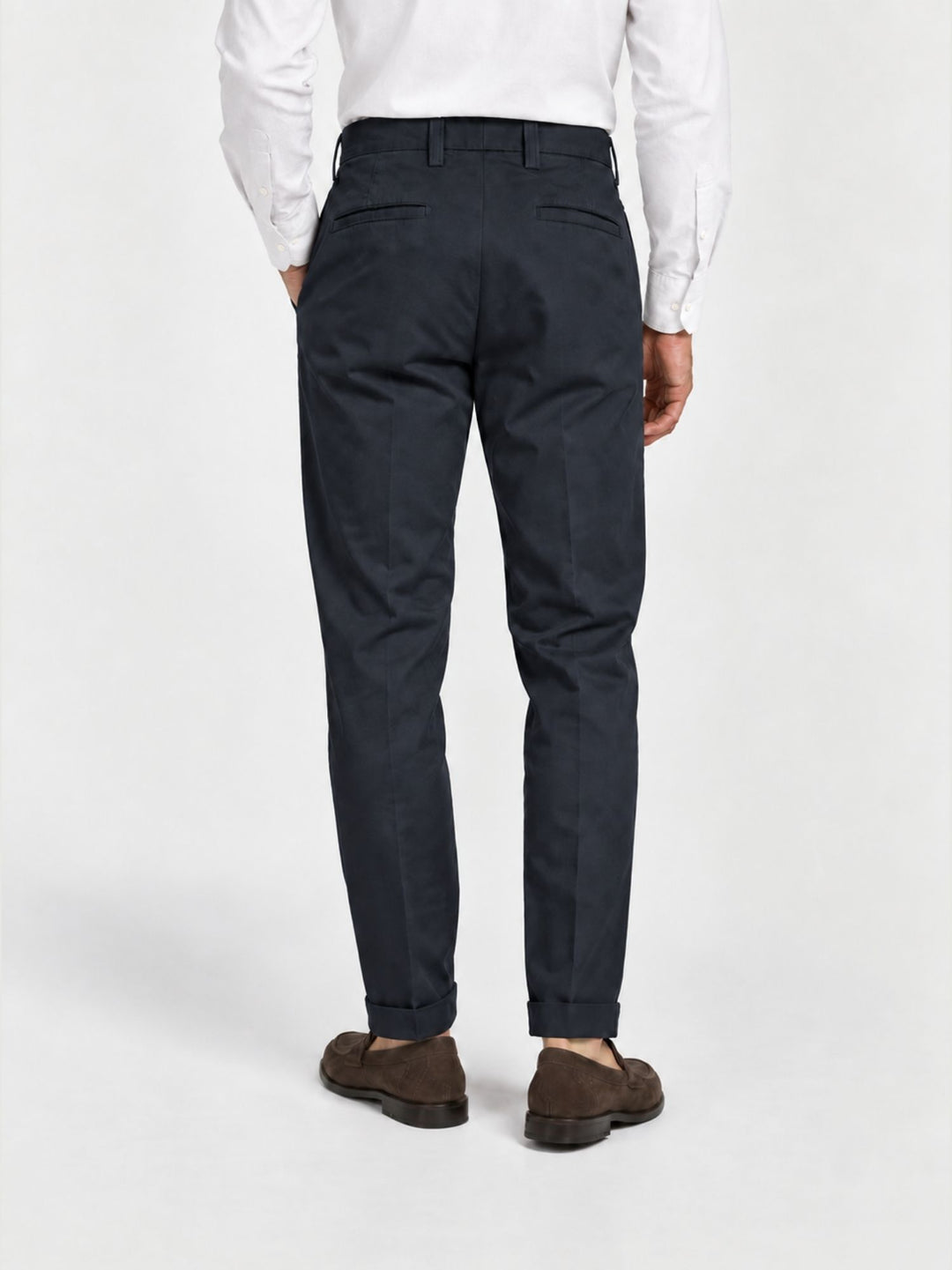 Pantalone chino con pinces navy P003CO0457M 7000 ANDREA MORANDO 