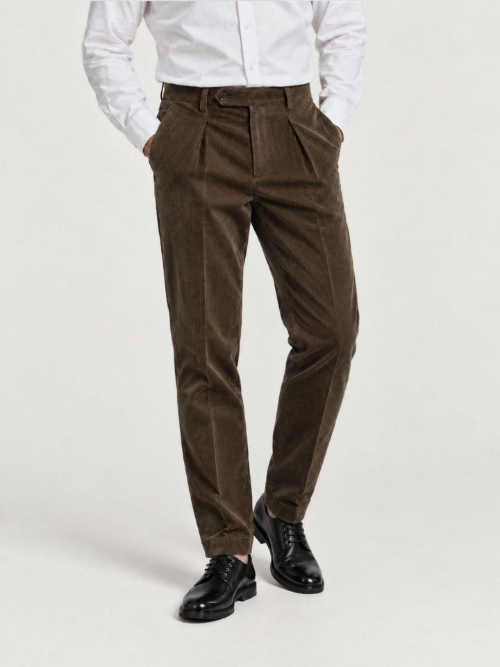 Pantalone chino in velluto a coste moro P003CO0473M 2000 ANDREA MORANDO 