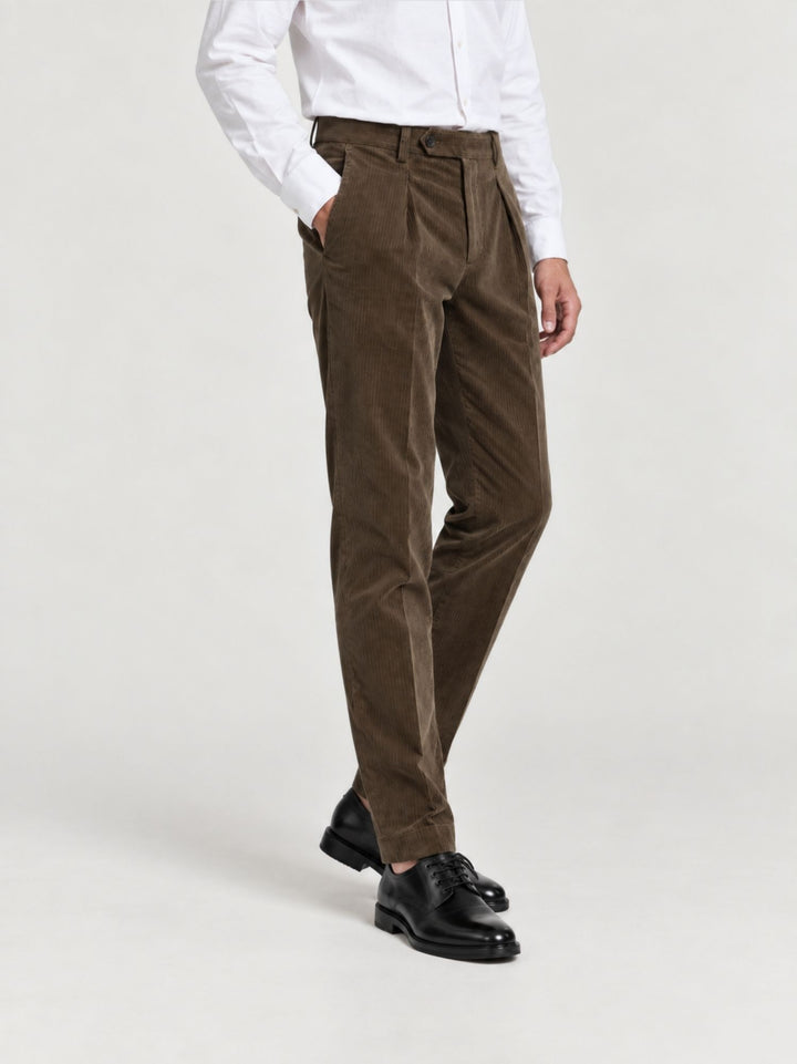 Pantalone chino in velluto a coste moro P003CO0473M 2000 ANDREA MORANDO 