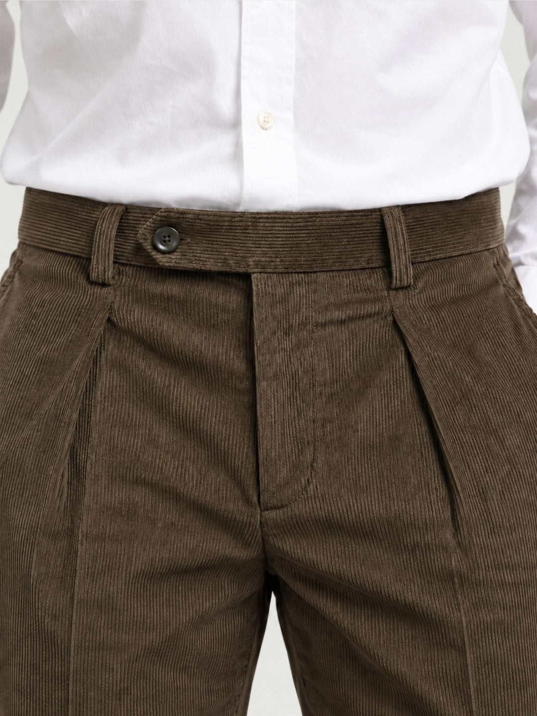 Pantalone chino in velluto a coste moro P003CO0473M 2000 ANDREA MORANDO 