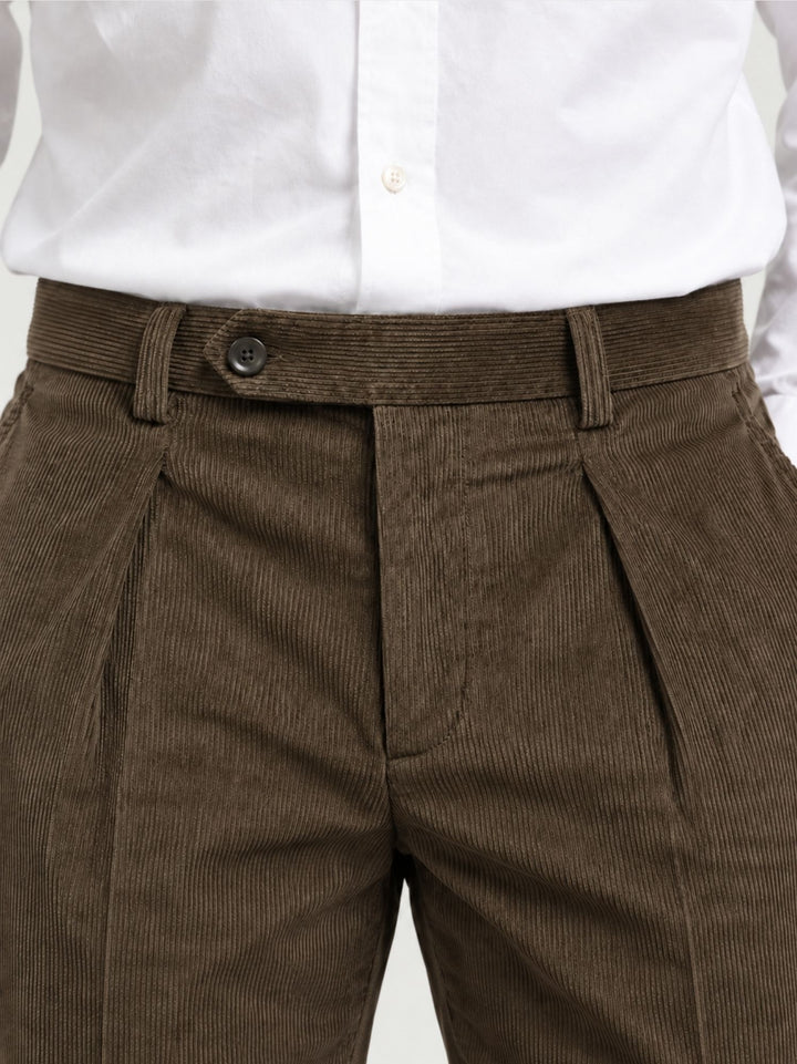 Pantalone chino in velluto a coste moro P003CO0473M 2000 ANDREA MORANDO 