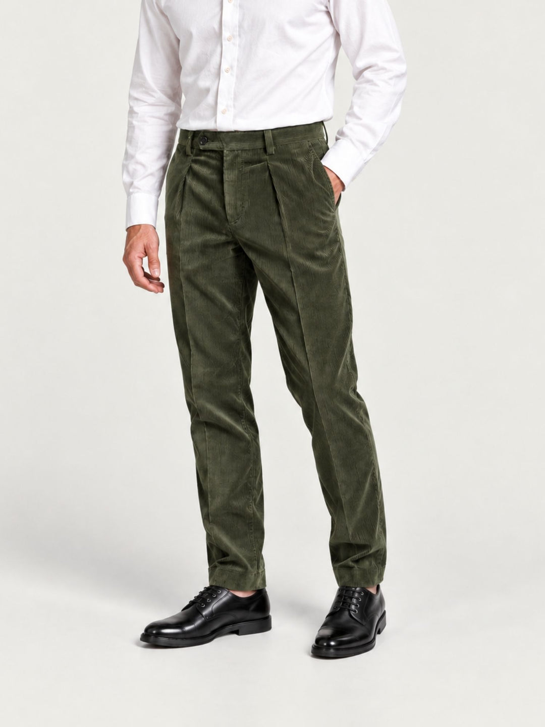 Pantalone chino in velluto a coste militare P003CO0473M 4000 ANDREA MORANDO 
