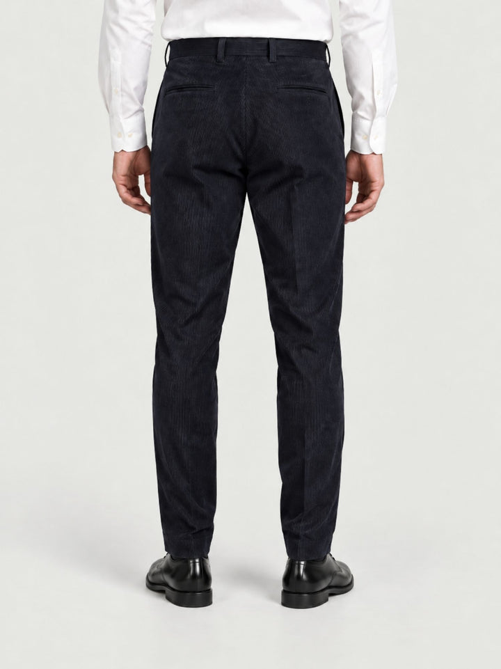 Pantalone chino in velluto a coste navy P003CO0473M 7000 ANDREA MORANDO 