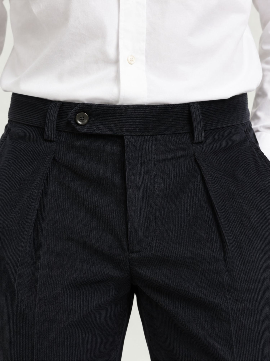 Pantalone chino in velluto a coste navy P003CO0473M 7000 ANDREA MORANDO 