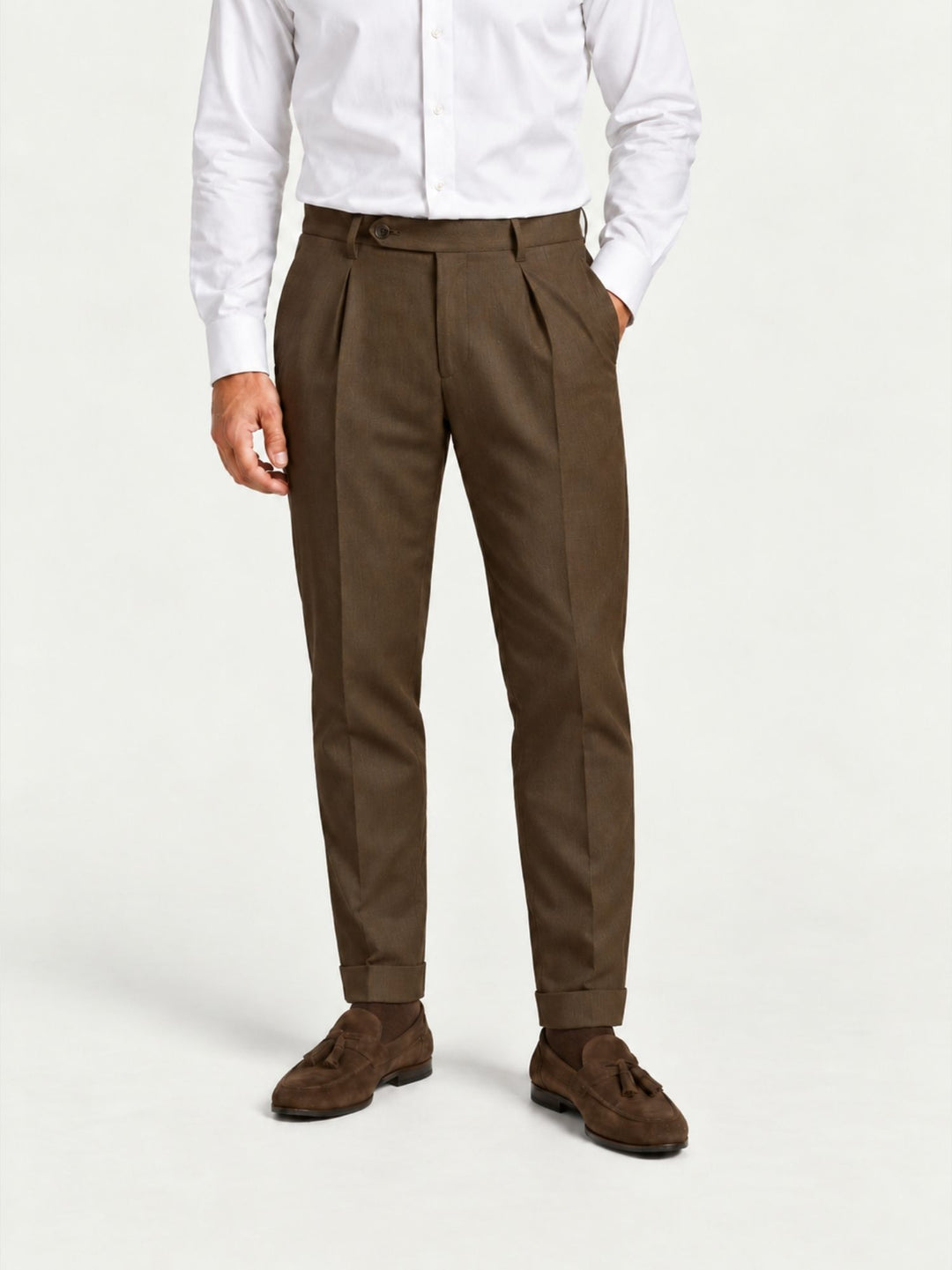 Pantalone in fresco lana testa di moro P003PL0305M 2009 ANDREA MORANDO 