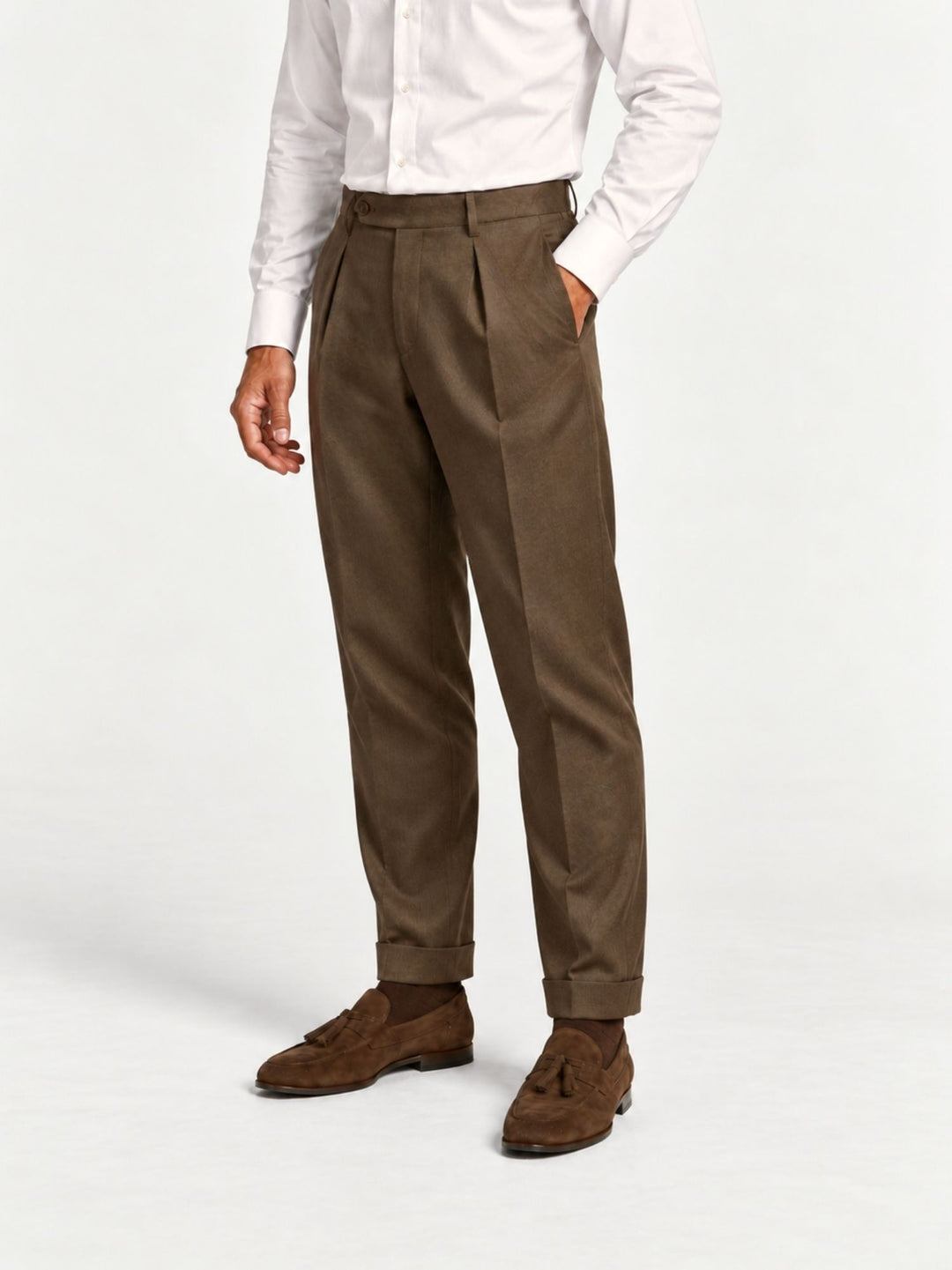 Pantalone in fresco lana testa di moro P003PL0305M 2009 ANDREA MORANDO 