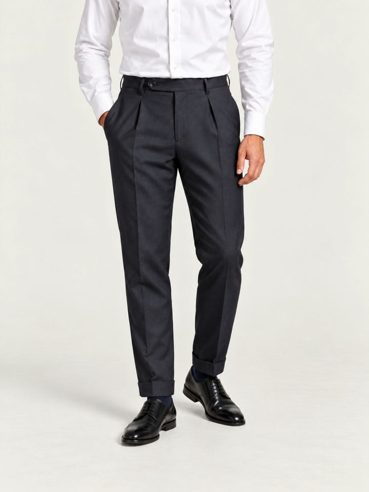 Pantalone in fresco lana navy P003PL0305M 7000 ANDREA MORANDO 