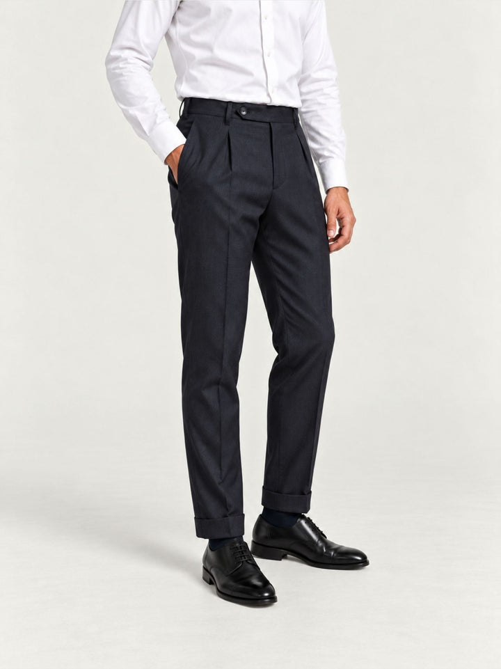 Pantalone in fresco lana navy P003PL0305M 7000 ANDREA MORANDO 