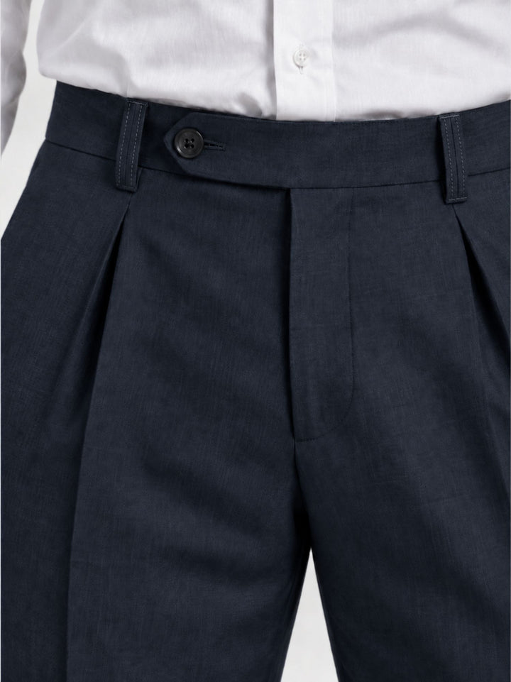 Pantalone in fresco lana navy P003PL0305M 7000 ANDREA MORANDO 