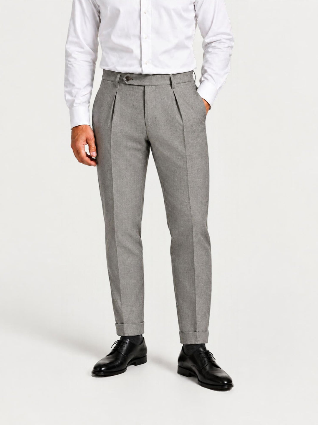 Pantalone in fresco lana grigio P003PL0305M 9002 ANDREA MORANDO 