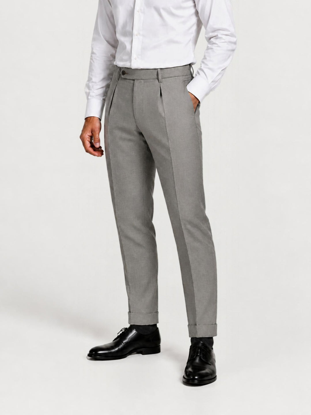 Pantalone in fresco lana grigio P003PL0305M 9002 ANDREA MORANDO 