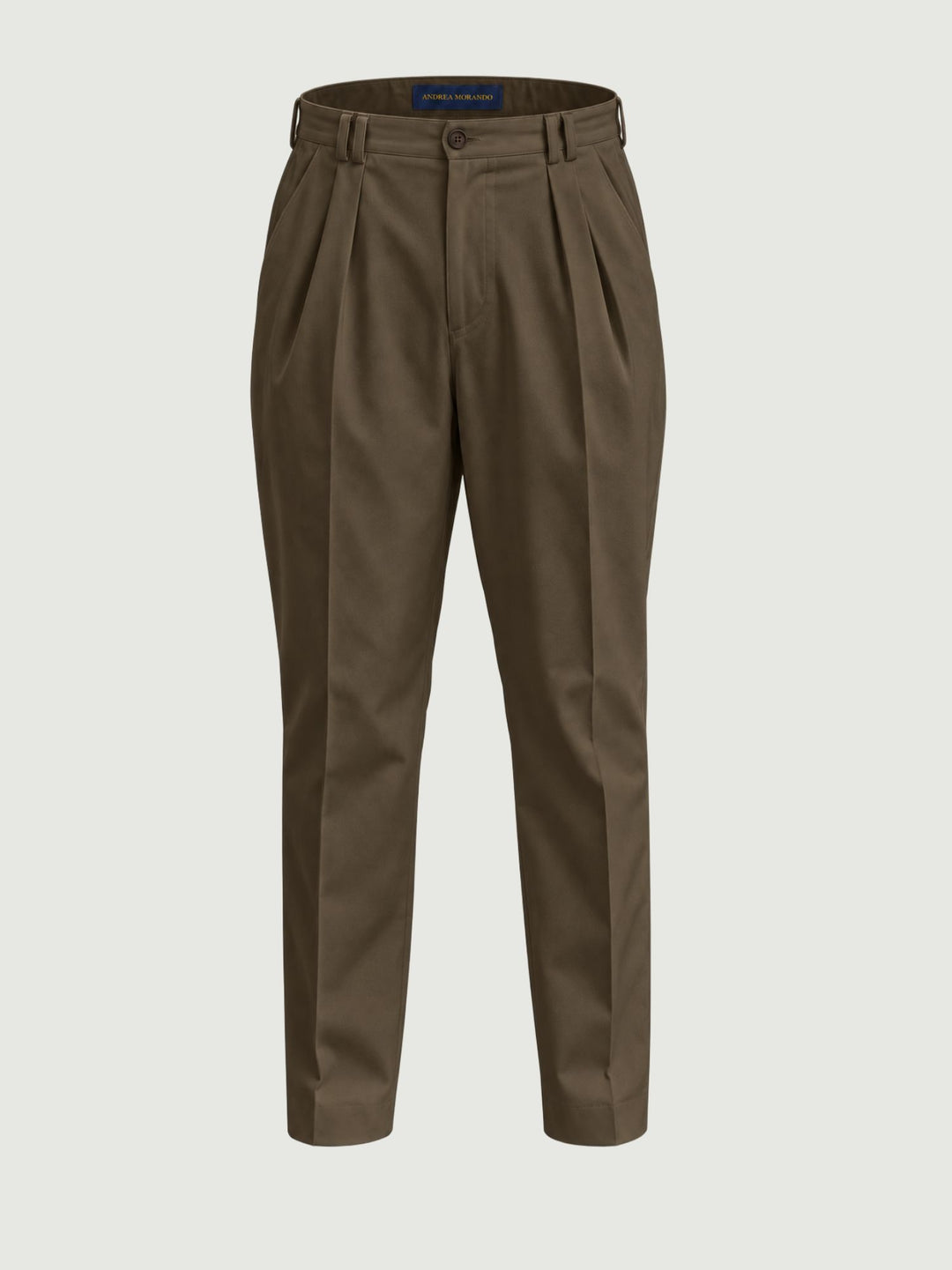 Pantalone doppia pince cotone moro P006CO0547M 2000 ANDREA MORANDO 