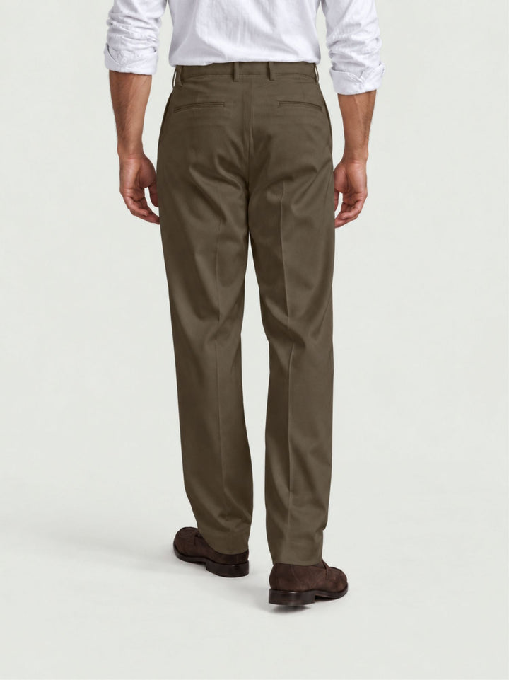 Pantalone doppia pince cotone moro P006CO0547M 2000 ANDREA MORANDO 