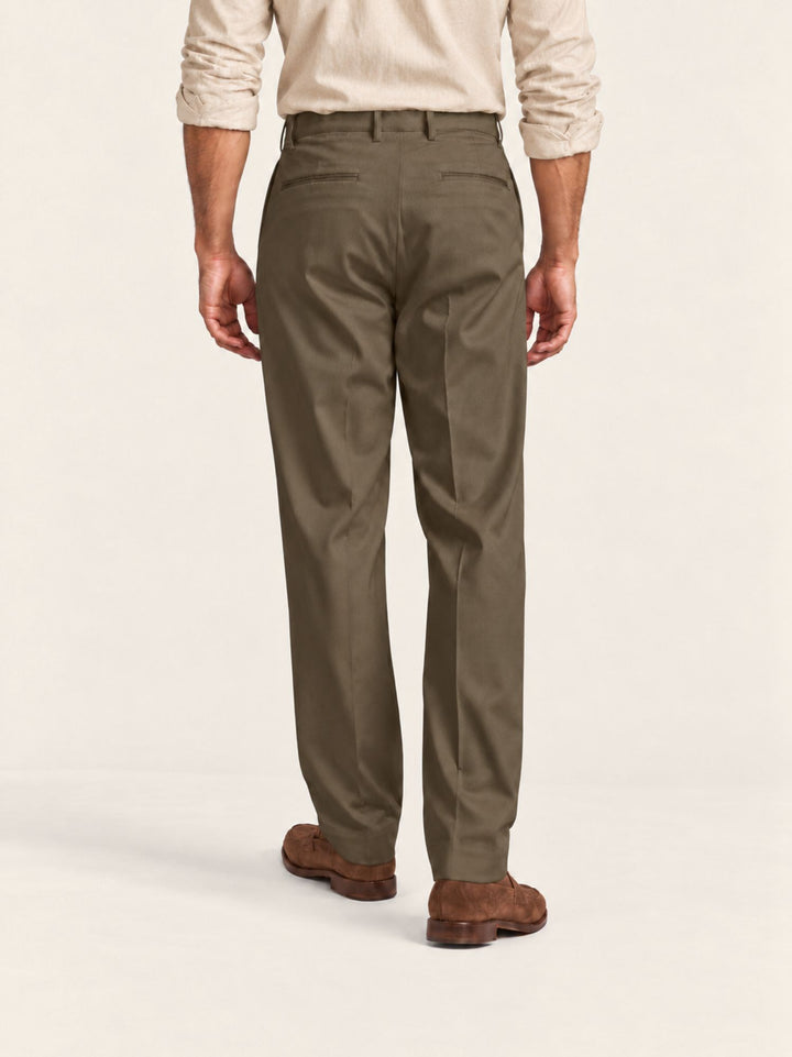 Pantalone doppia pince cotone militare P006CO0547M 4017 ANDREA MORANDO 