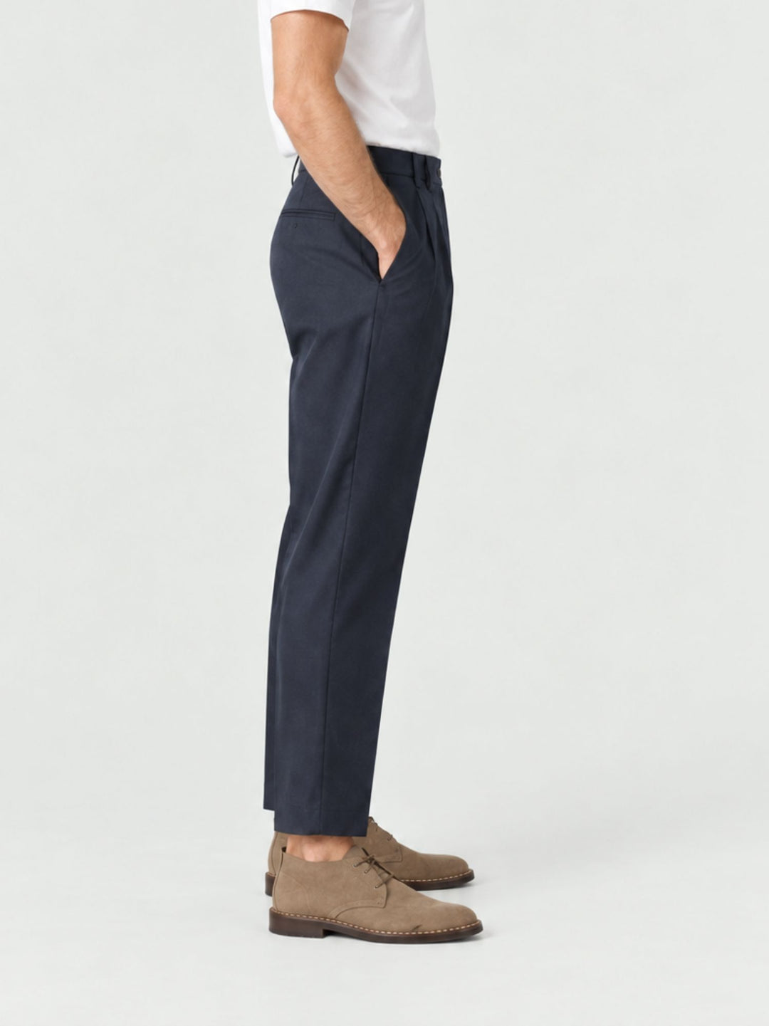 Pantalone chino con pinces navy P006PL0229M 7000 ANDREA MORANDO 
