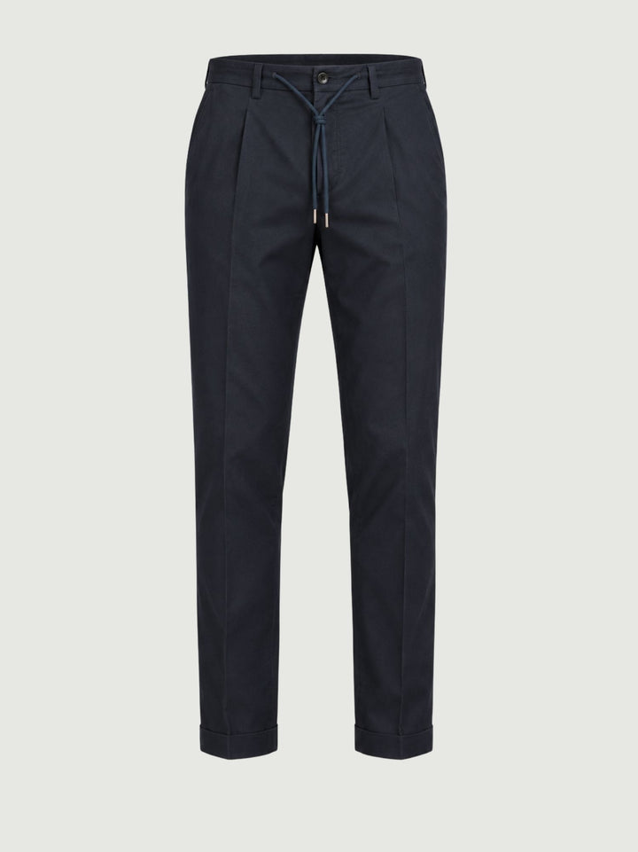 Pantalone chino con coulisse navy P008NY0024M 7000 ANDREA MORANDO 