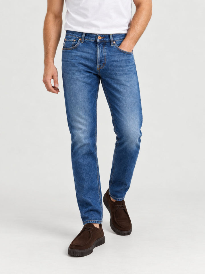 Jeans Barney in cotone lavaggio medio BARNEY045 B2 UNIFORM 