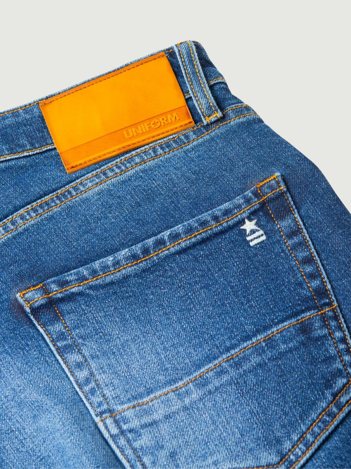 Jeans Barney in cotone lavaggio medio BARNEY045 B2 UNIFORM 