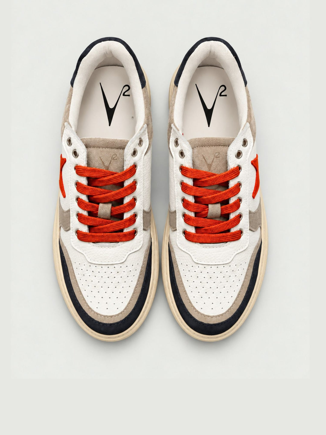 Sneaker in pelle martellata bianca con inserti colorati SNKBISUPER BL V2 
