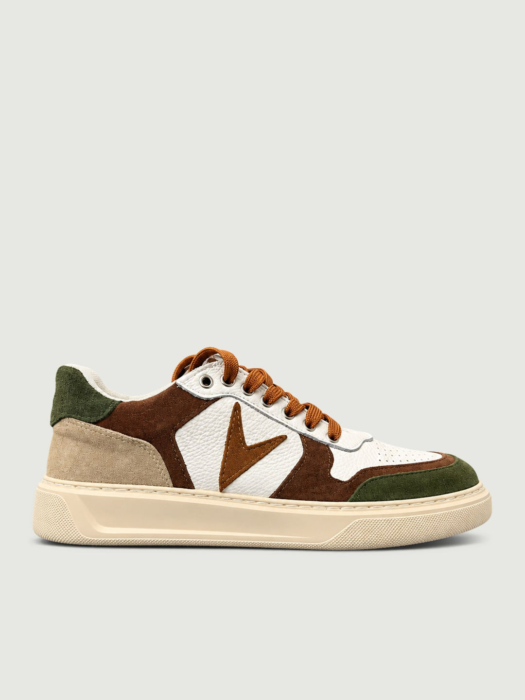 Sneaker in pelle martellata bianca con inserti colorati SNKBISUPER MI V2 