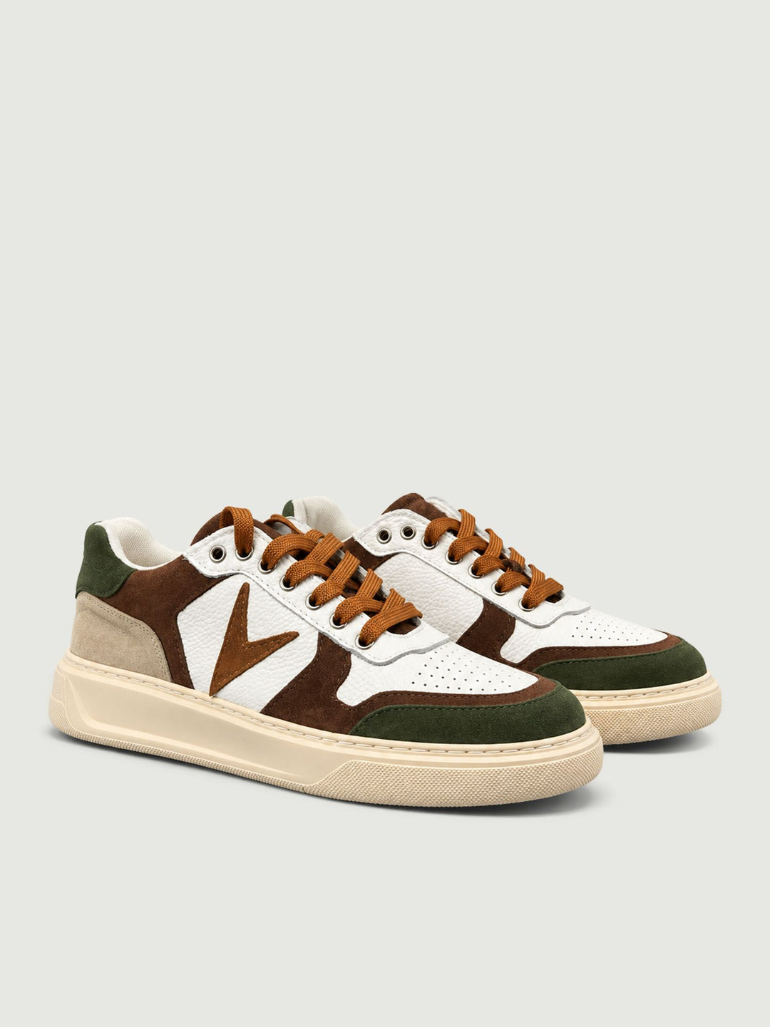 Sneaker in pelle martellata bianca con inserti colorati SNKBISUPER MI V2 