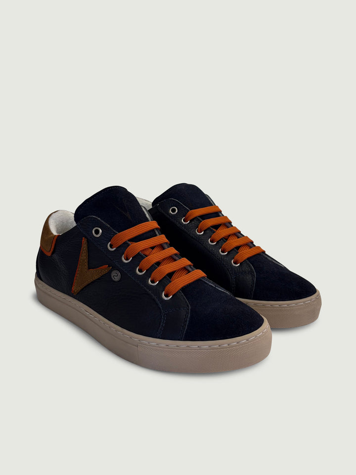 Sneaker Olympic blu dettagli cuoio SNKBLBOTVV CU V2 
