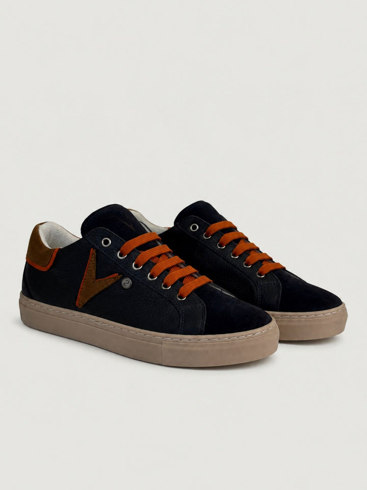 Sneaker Olympic blu dettagli cuoio SNKBLBOTVV CU V2 