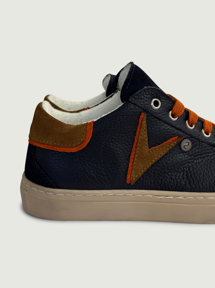 Sneaker Olympic blu dettagli cuoio SNKBLBOTVV CU V2 