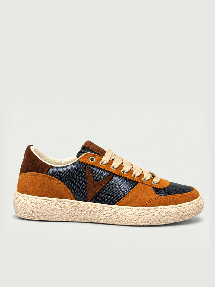 Sneaker in camoscio cuoio con inserti in tessuto tecnico SNKTEK MO V2 