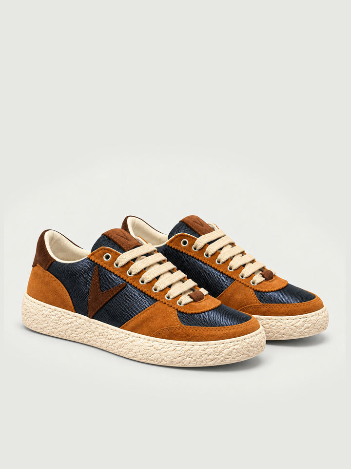Sneaker in camoscio cuoio con inserti in tessuto tecnico SNKTEK MO V2 