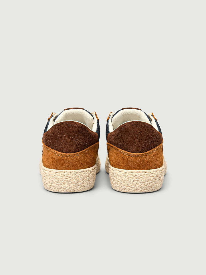 Sneaker in camoscio cuoio con inserti in tessuto tecnico SNKTEK MO V2 