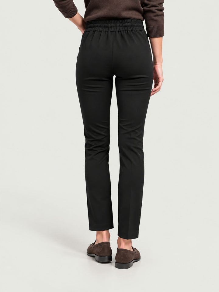 Pantalone a sigaretta stretch nero ALLORO/112 NERO ANDREA MORANDO 