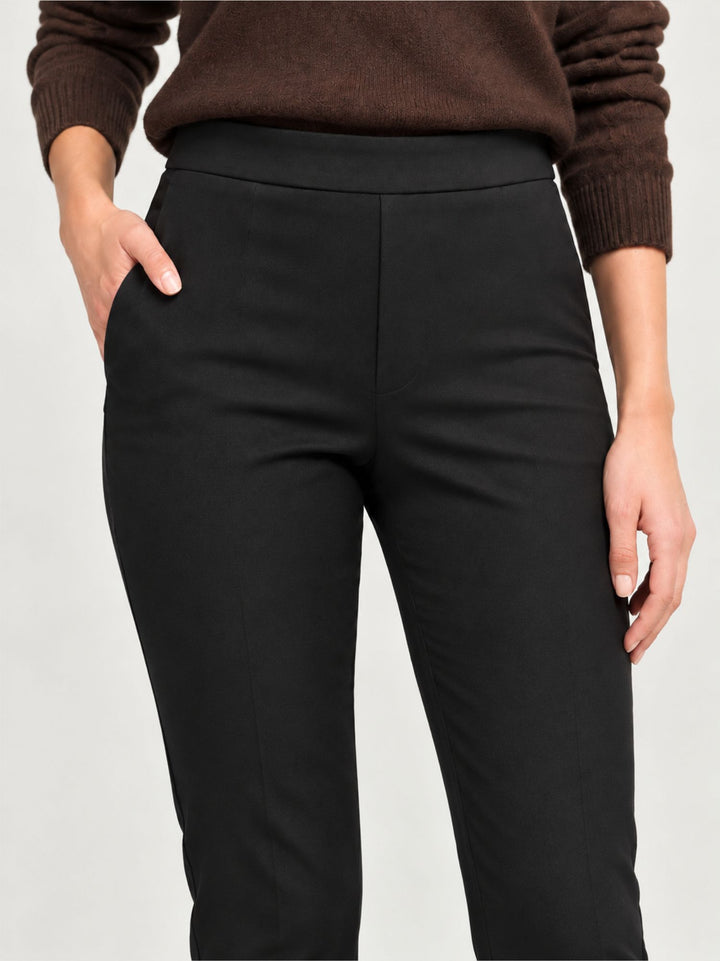 Pantalone a sigaretta stretch nero ALLORO/112 NERO ANDREA MORANDO 