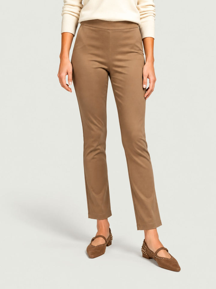 Pantalone a sigaretta stretch nocciola ALLORO/112 NOCCIOLA ANDREA MORANDO 