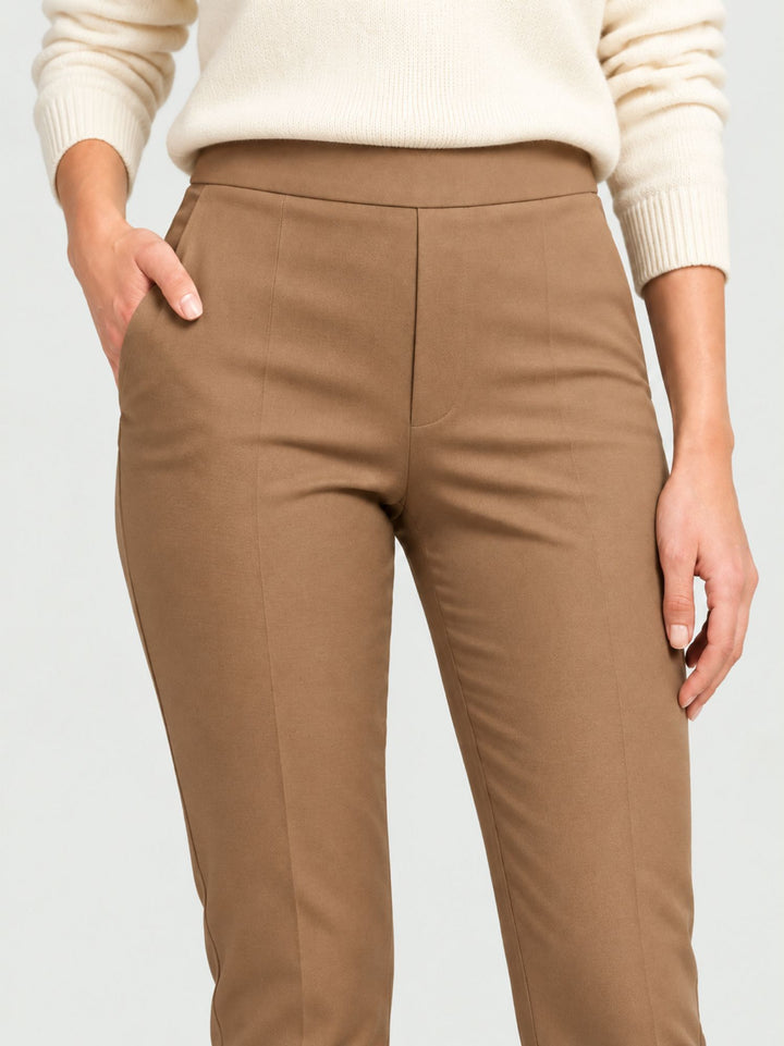 Pantalone a sigaretta stretch nocciola ALLORO/112 NOCCIOLA ANDREA MORANDO 