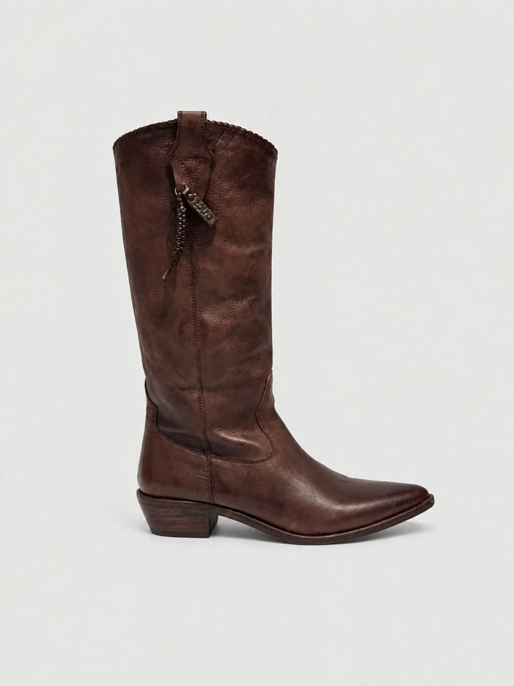 Stivale texano in pelle marrone 262-700-11 DARK BROWN ZOLFO 