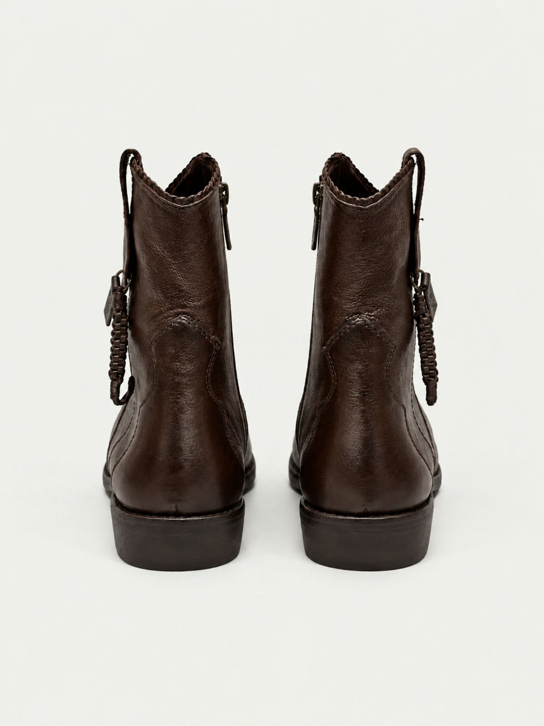Stivaletto texano in pelle marrone 262-700-12 DARK BROWN ANDREA MORANDO 