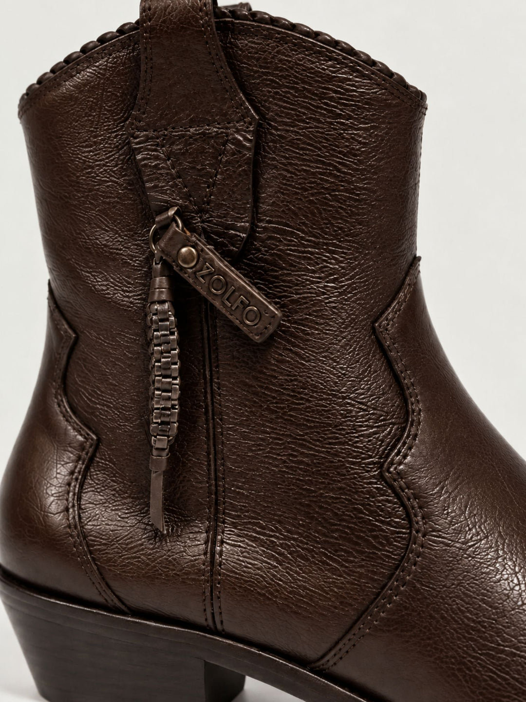 Stivaletto texano in pelle marrone 262-700-12 DARK BROWN ANDREA MORANDO 