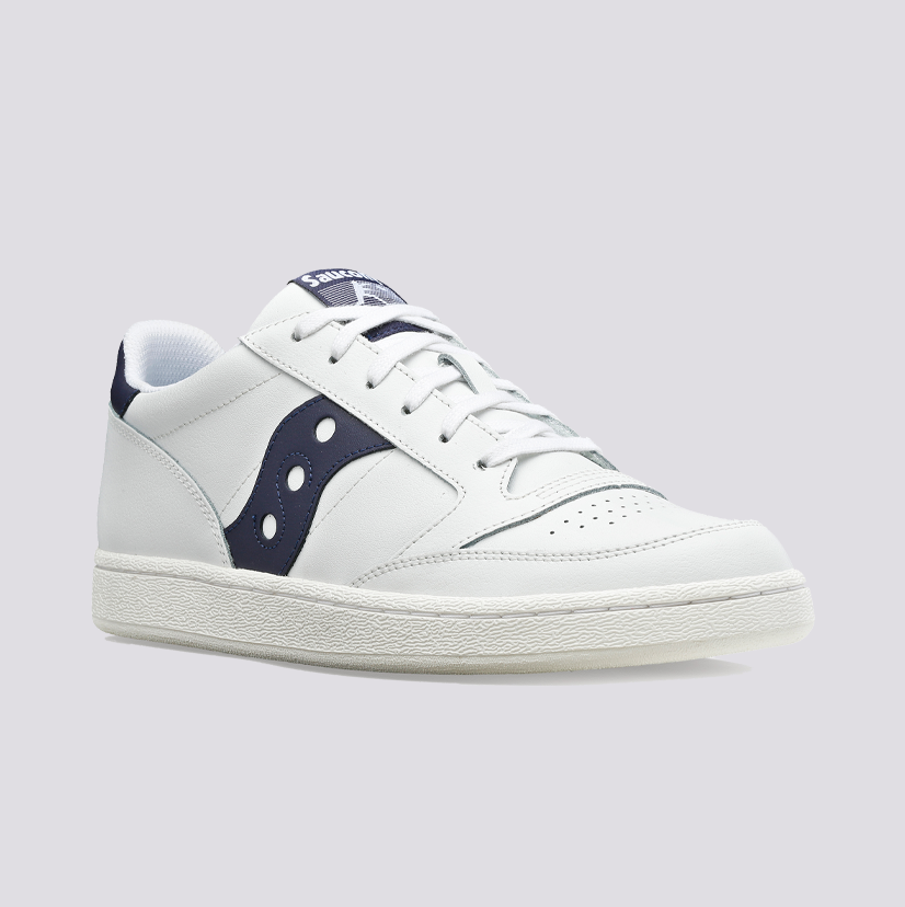 JAZZ COURT IN PELLE BIANCO E BLU