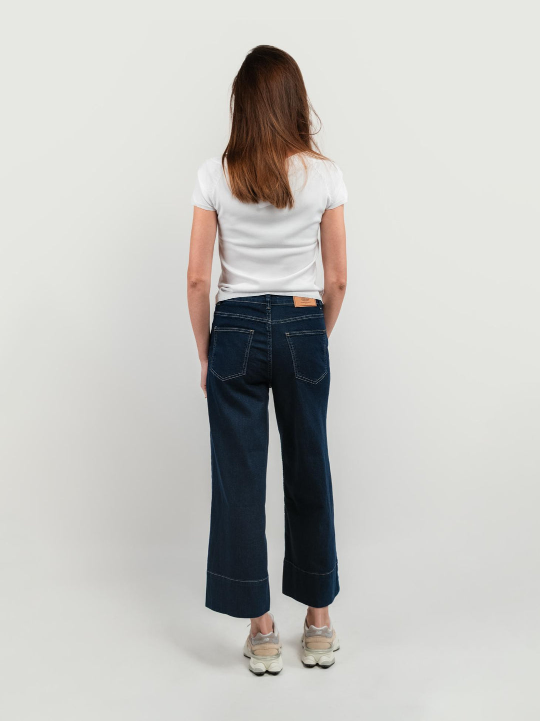 JEANS A PALAZZO CON CUCITURE