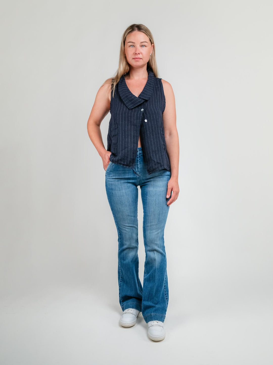 JEANS A ZAMPA LAVAGGIO CHIARO