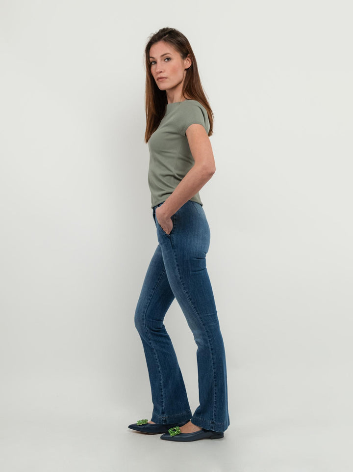 JEANS A ZAMPA LAVAGGIO MEDIO