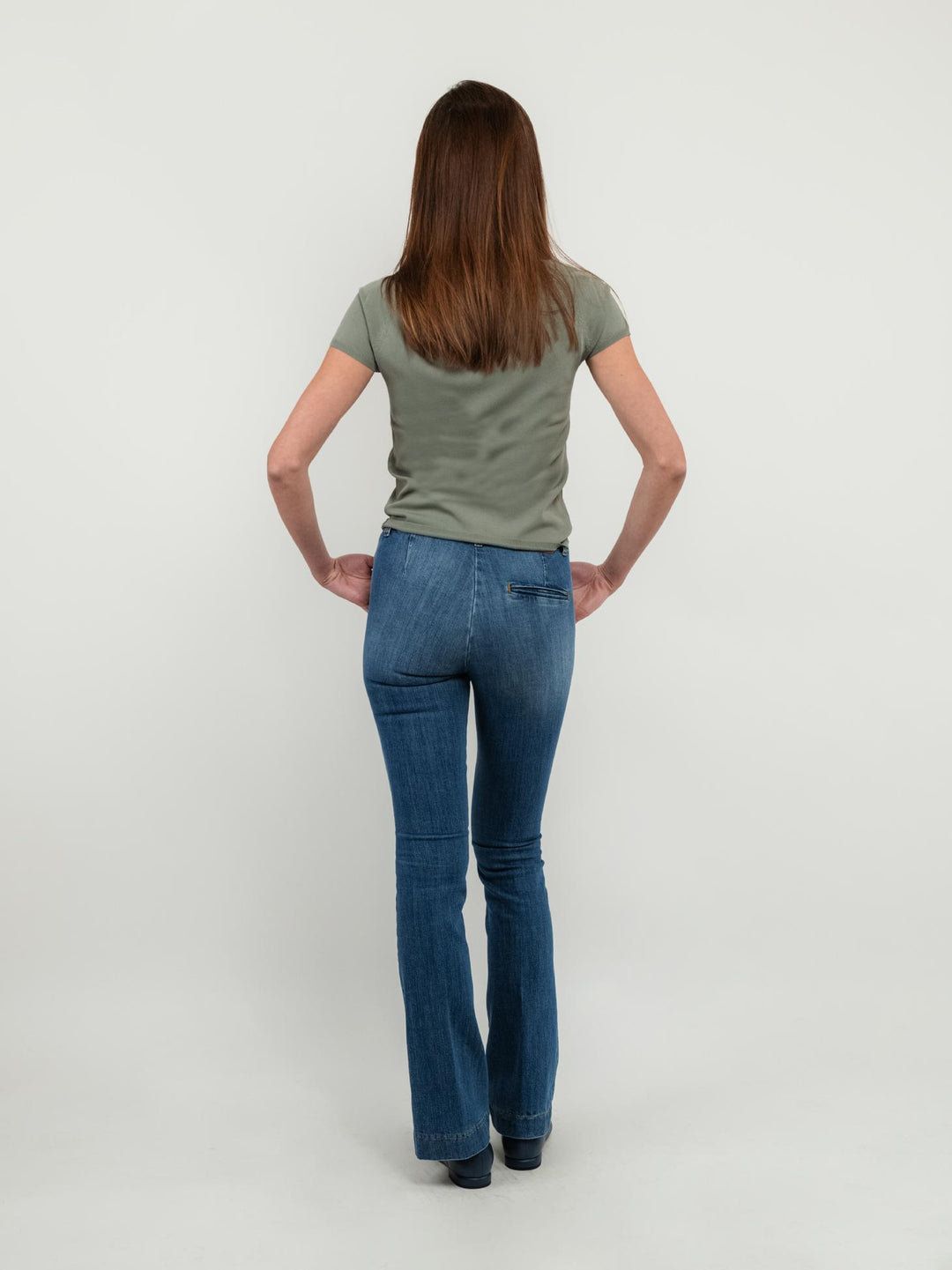 JEANS A ZAMPA LAVAGGIO MEDIO